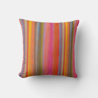 Colorful Charcoal Boho Stripes Kissen