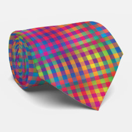 Colorful Checker Abstract Pattern Krawatte