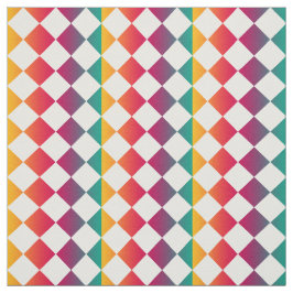 Colorful Checker Diamond Pattern Stoff