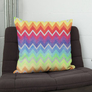 Colorful Chevron pattern Cute Rainbow colors Kissen