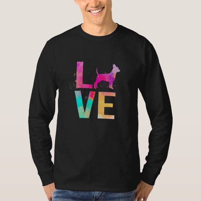 Colorful Chihuahua Dog Mama Chihuahua T-Shirt (Vorderseite)