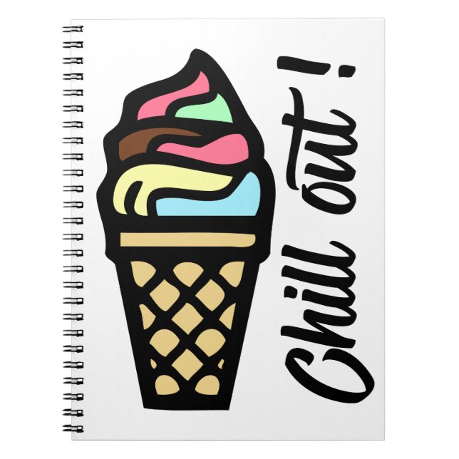 Colorful Chill Out Ice Creme Notizblock (Vorderseite)