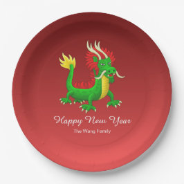 Colorful Chinese Dragon Pappteller