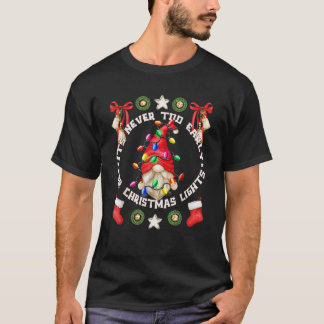 Colorful Christmas Lights Xmas Gnome For Christmas T-Shirt