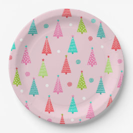 Colorful Christmas Plates Pappteller