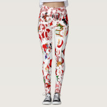 Colorful Christmas Santa Claus Moods Red Snowflake