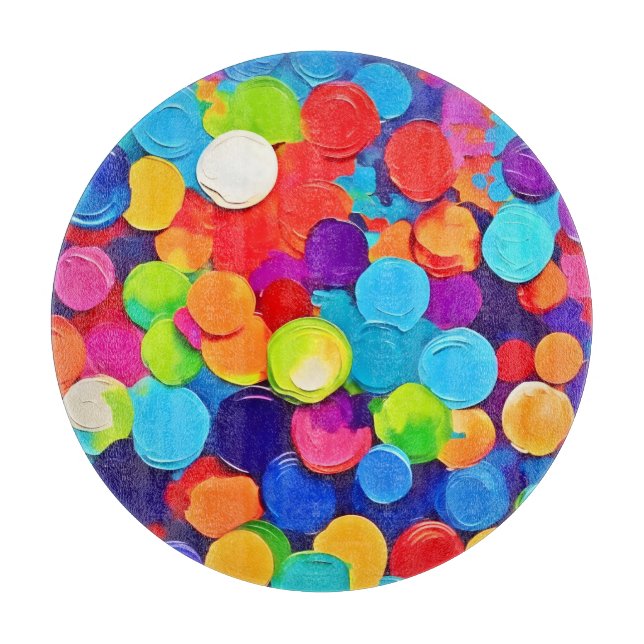 Colorful Circles Symphonic Art Schneidebrett (Vorderseite)