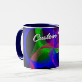 Colorful Circular Blend Geometric Coffee Mug Tasse