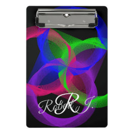 Colorful Circular Blend Geometric Mini Clipboard Klemmbrett