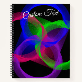 Colorful Circular Blend Geometric Spiral Notebook Notizbuch