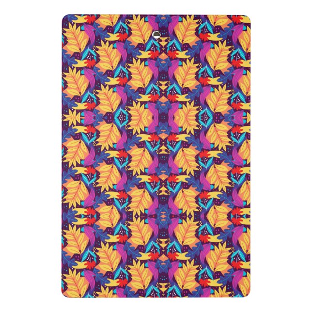 Colorful clipboard featuring a vibrant kaleidoscop mini klemmbrett (Rückseite)