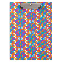 Colorful clipboard with a vibrant geometric klemmbrett