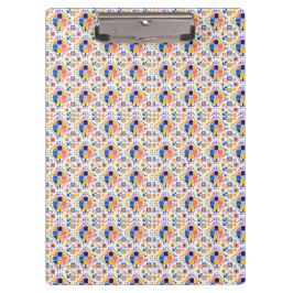 Colorful clipboard with geometric pattern klemmbrett