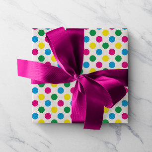 Colorful CMYK Polka Dots Geschenkpapier