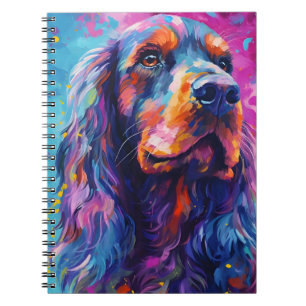 Colorful Cocker Spaniel Notizblock