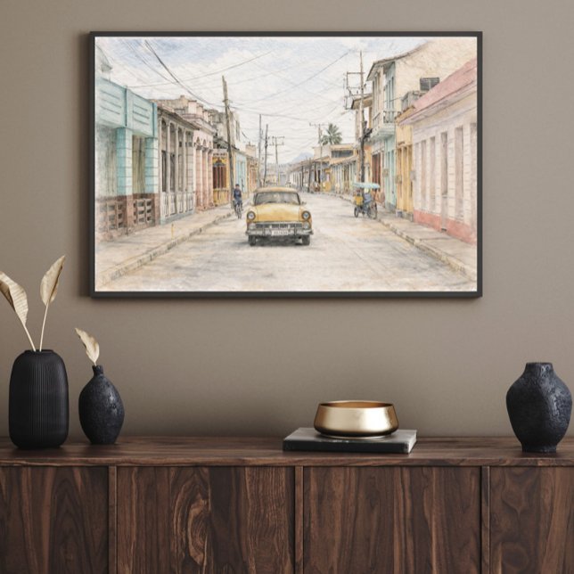 Colorful Colonial City Art Print Wall Poster (Von Creator hochgeladen)
