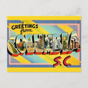 Colorful Columbia SC Gruß Postkarte