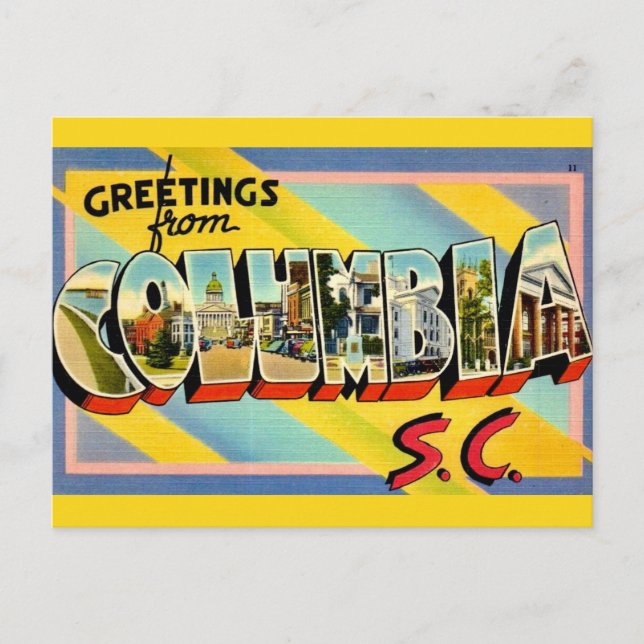Colorful Columbia SC Gruß Postkarte (Vorderseite)
