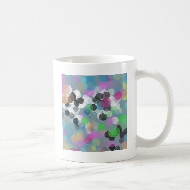 Colorful Confetti Bokeh Dots Kaffeetasse (Rechts)