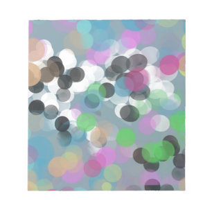 Colorful Confetti Bokeh Dots Notizblock