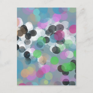 Colorful Confetti Bokeh Dots Postkarte