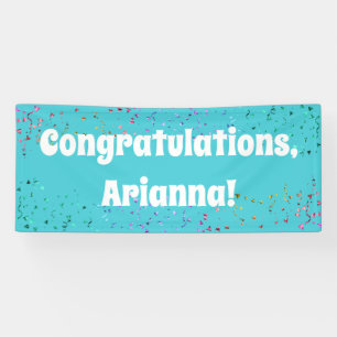 Colorful Confetti Bright Türkis Herzlichen Glückwu Banner