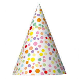 Colorful Confetti Dots Party Hat Partyhütchen
