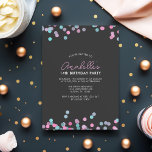 Colorful Confetti Geburtstagsparty Einladung<br><div class="desc">Moderne und trendige Einladungen in einem stilvollen Konfetti-Thema,  perfekt für Geburtstagsfeiern,  Junggeselinnen-Abschiede,  Wiedersehen,  Neujahr Party,  Weihnachts-Party,  Bürogebäude,  Party,  Babyduschen,  und mehr!</div>