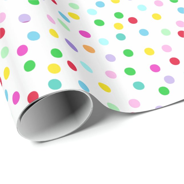 Colorful Confetti Geschenkpapier (Rolleneckpunkt)