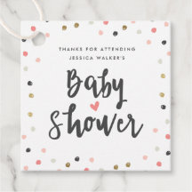 Colorful Confetti Girl Baby Dusche Vielen Dank