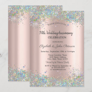 Colorful Confetti Hochzeitstag Einladung