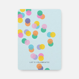 Colorful Confetti Pastel Blue Kindergeburtstag Einladung