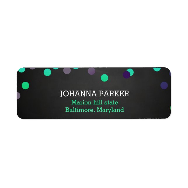 Colorful Confetti Polka Dots Rustikales Chalkboard (Vorne)