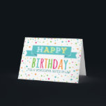 Colorful Confetti Sister der Justiz Geburtstag Karte<br><div class="desc">Geburtstagskarte für Juristenschwester mit bunten Konfetti-Design und nachdenklichem Vers.</div>