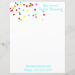 Colorful Confetti Stationery