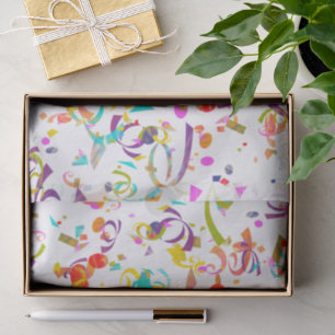 Colorful Confetti Toss Artwork Seidenpapier