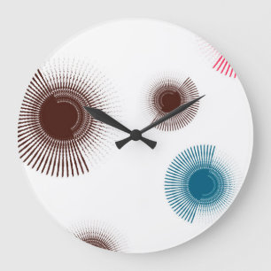 Colorful, cool, trend urban brush strokes circles große wanduhr
