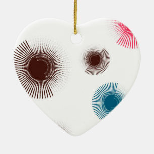 Colorful, cool, trend urban brush strokes circles keramik ornament