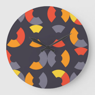 Colorful, cool, trendy, modern, urban circular art große wanduhr