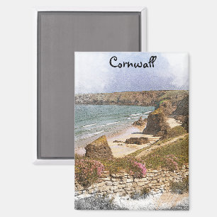 Colorful Cornwall England Küstenlandschaft Magnet