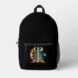 Colorful Cosmic Chakra Meditation Spiritual Energy Bedruckter Rucksack