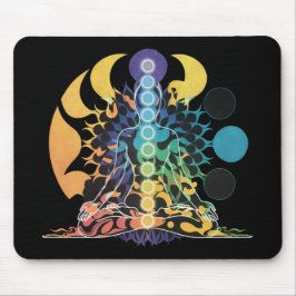 Colorful Cosmic Chakra Meditation Spiritual Energy Mousepad