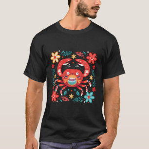 Colorful Crab Design Mexico Lover T-Shirt