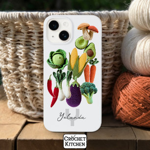 Colorful Crochet Gemüsemushroom Collage Name Case-Mate iPhone 14 Hülle
