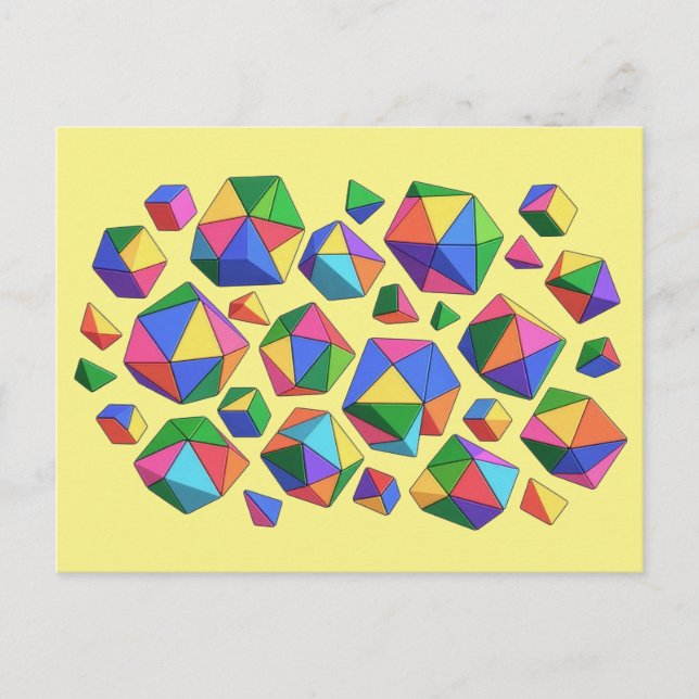 Colorful Cubes Postkarte (Vorderseite)