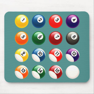 Colorful Cue Balls Mousepad