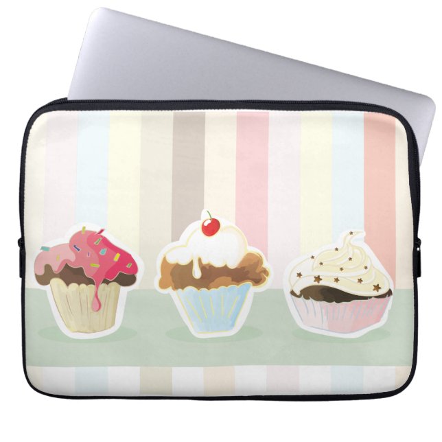 colorful cupcake laptopschutzhülle (Vorderseite)