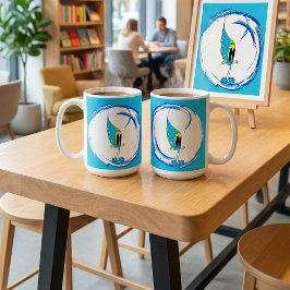 Colorful Cute Quirky Cartoon Character Kaffeetasse