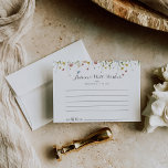 Colorful Dainty Wild Blume Hochzeitsberatungskarte Postkarte<br><div class="desc">Diese farbenfrohe, wilde Blume Hochzeitsratenkarte ist ideal für eine rustikale Hochzeit. Das Design bietet handbemalte Aquarellfarbe schöne rosa, rot, blau, marinebasiert, gelb, lila und grün wilde Blume. Diese Karten sind ideal für Hochzeiten, Brautparty, Babydusche, Graduiertenfest u.v.m. Personalisieren Sie die Karten mit den Namen der Braut und Bräutigam, den Eltern, die...</div>