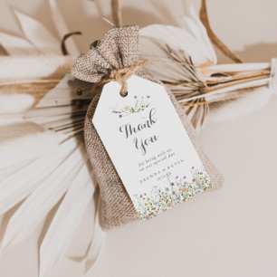 Colorful Dainty Wild Blume Wedding Vielen Dank Geschenkanhänger